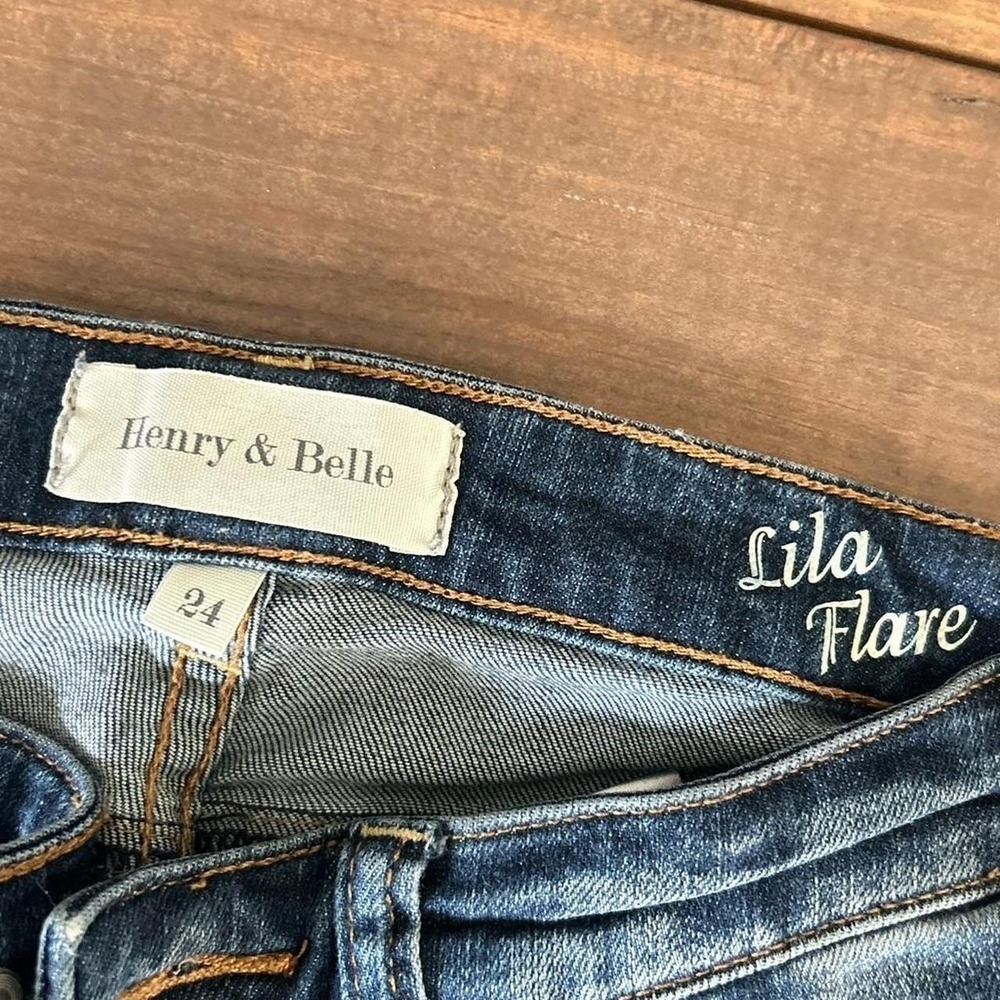 Henry & Belle Lila Flare Jeans Size 24 MC1-8 - Picture 3 of 6